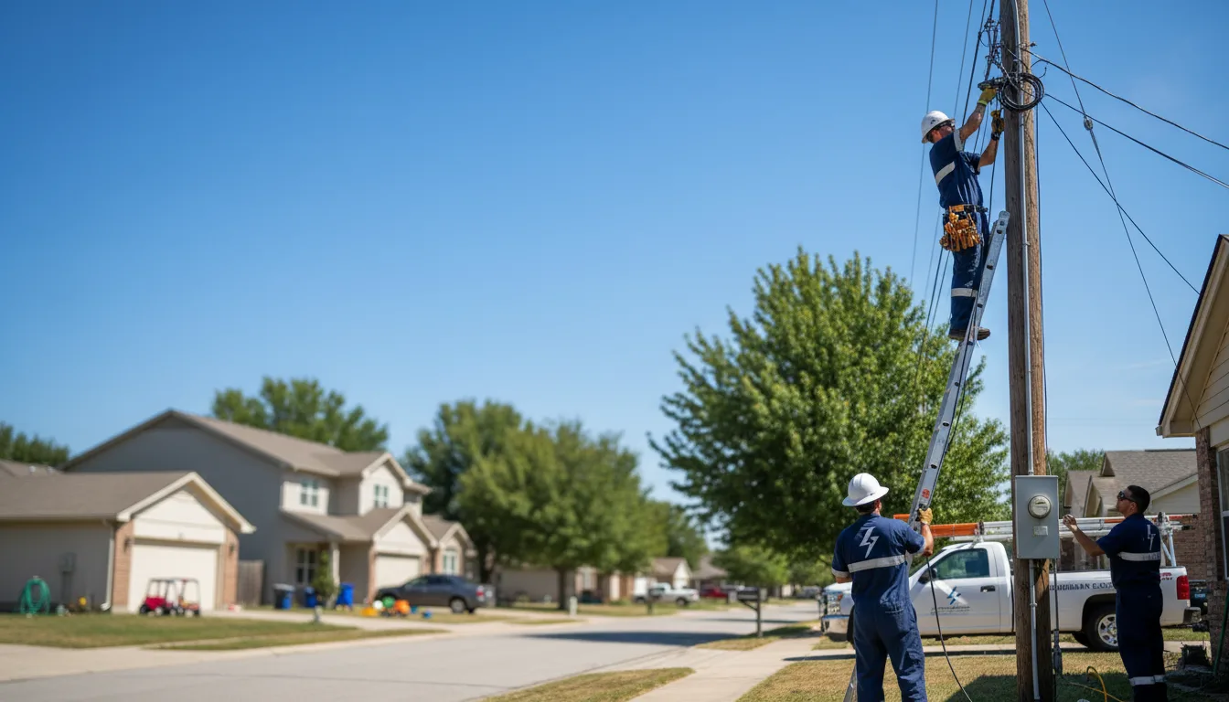 Residential electrician providing installation services in Carlton, TX